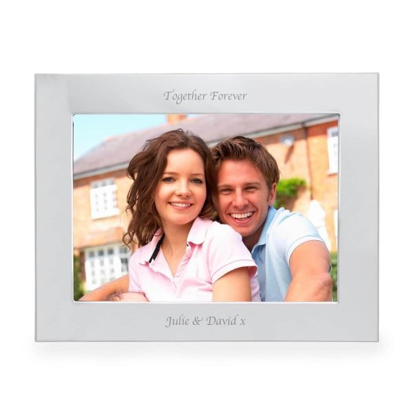 Personalised Silver 7×5 Landscape Photo Frame
