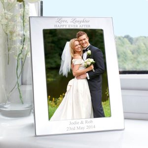Personalised Silver 5×7 Happily Ever After Photo Frame