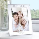 Personalised Silver 5×7 Home & Hearts Photo Frame