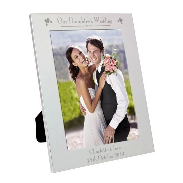 Personalised Silver 5×7 Decorative Our Daughters Wedding Photo Frame