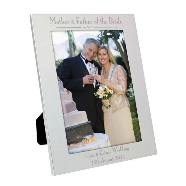 Personalised Silver 5×7 Decorative Mother & Father of the Bride Photo Frame