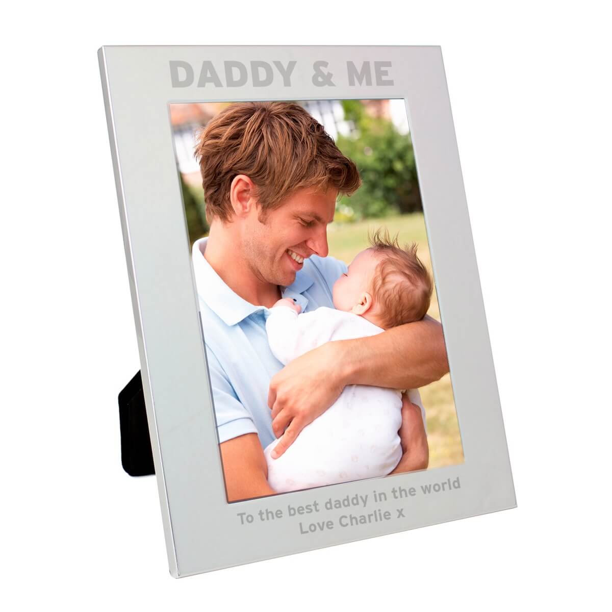 Personalised Silver 5×7 Daddy & Me Photo Frame