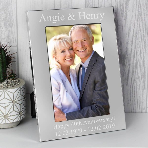 Personalised 6×4 Silver Photo Frame