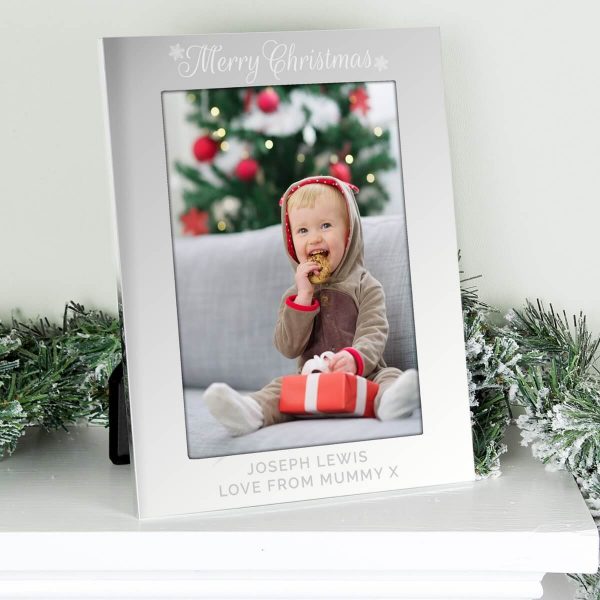 Personalised Silver 5×7 Merry Christmas Photo Frame
