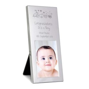 Personalised Train Small 3×2 Silver Photo Frame