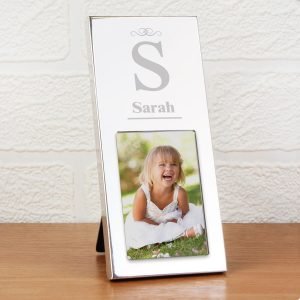 Personalised Small Initial 3×2 Silver Photo Frame