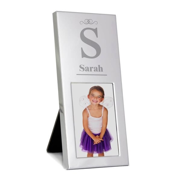 Personalised Small Initial 3×2 Silver Photo Frame