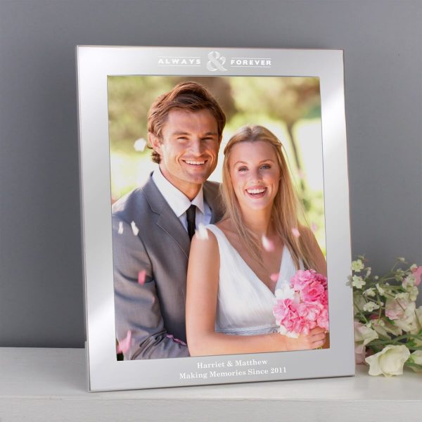Personalised Always & Forever 10×8 Silver Photo Frame