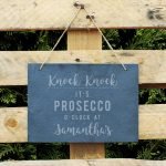 Personalised Prosecco O’Clock Large Hanging Slate Sign