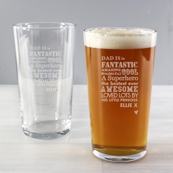 Personalised He is…Pint Glass