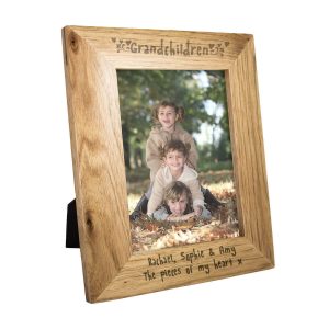 Personalised Grandchildren 7×5 Wooden Photo Frame