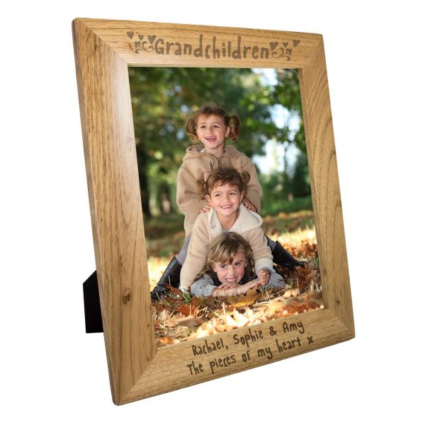 Personalised Grandchildren 10×8 Wooden Photo Frame