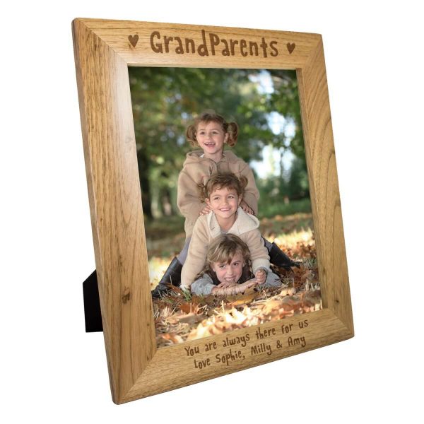 Personalised Grandparents 10×8 Wooden Photo Frame