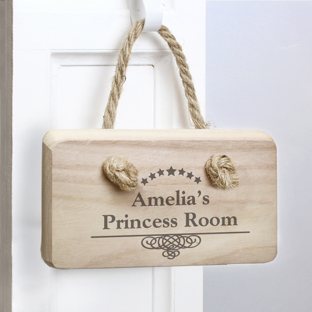Personalised Decorative Swirl Wooden Sign