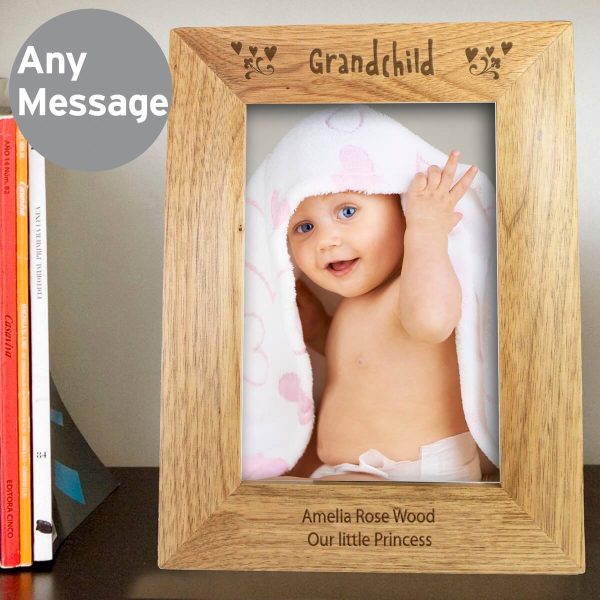 Personalised Grandchild 7×5 Wooden Photo Frame