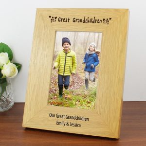 Personalised Any Message 4×6 Wooden Photo Frame