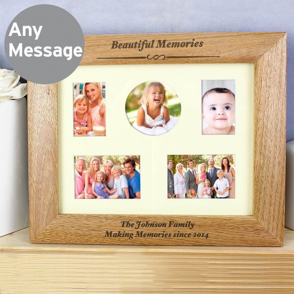 Personalised Any Message 10×8 Landscape Wooden Photo Frame