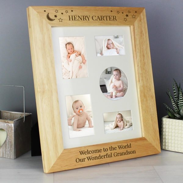 Personalised Little Stars 10×8 Wooden Photo Frame