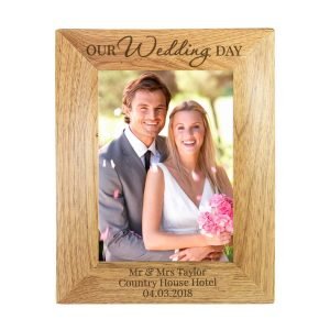 Personalised ‘A Grandchild is a Blessing’ 7×5 Wooden Photo Frame