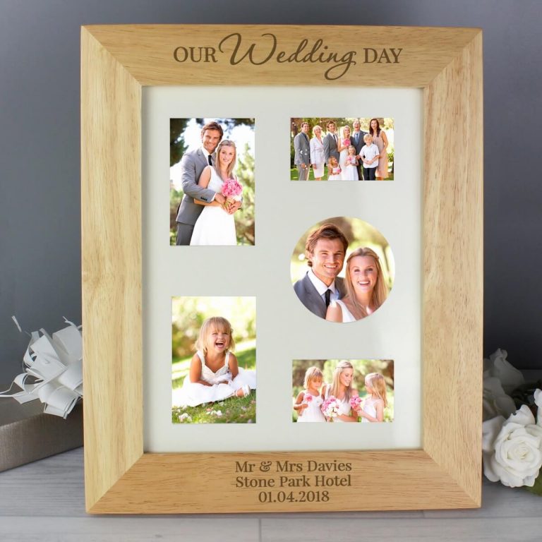 Personalised ‘Our Wedding Day’ 10×8 Wooden Photo Frame