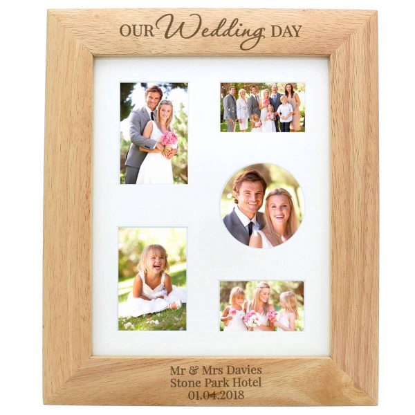 Personalised ‘Our Wedding Day’ 10×8 Wooden Photo Frame
