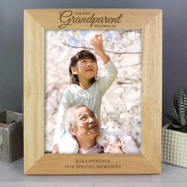 Personalised ‘The Best Grandparent’ 10×8 Wooden Photo Frame