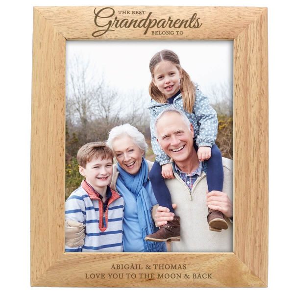 Personalised ‘The Best Grandparents’ 10×8 Wooden Photo Frame