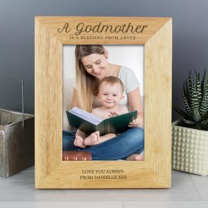 Personalised Godmother 7×5 Wooden Photo Frame