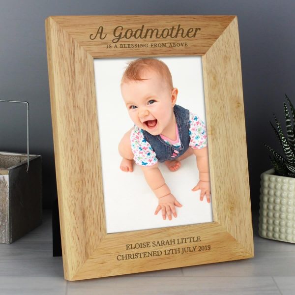 Personalised Godmother 7×5 Wooden Photo Frame