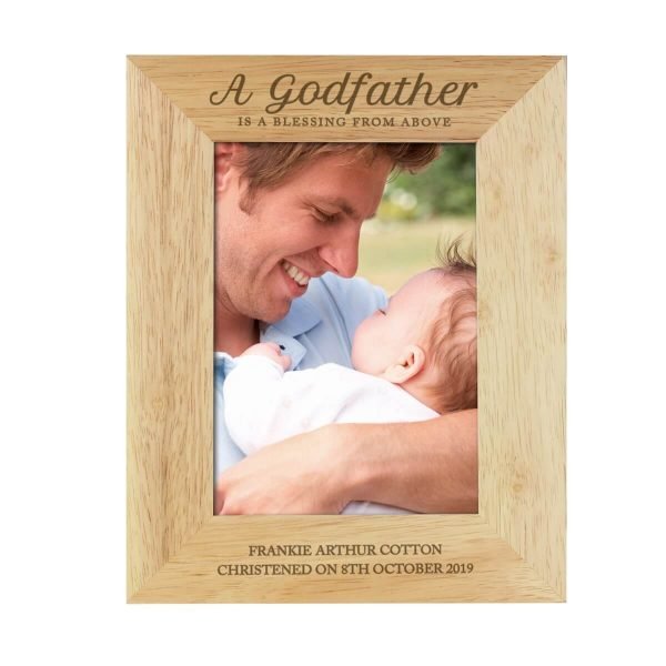 Personalised Godfather 7×5 Wooden Photo Frame