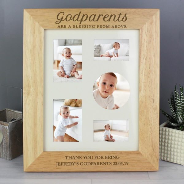 Personalised Godparents 10×8 Wooden Photo Frame