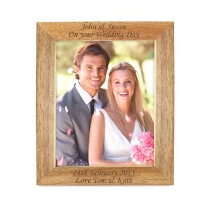 Personalised 10×8 Wooden Photo Frame