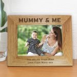 Personalised Mummy & Me 7×5 Landscape Wooden Photo Frame