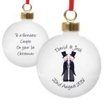 Personalised Male Same-Sex Wedding Bauble