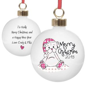 Personalised ‘Teacher’ Bauble – Silver