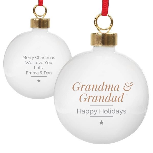 Personalised Classic Gold Star Christmas Bauble