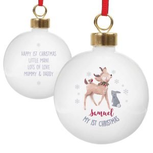 Personalised ‘1st Christmas’ Mouse Bauble