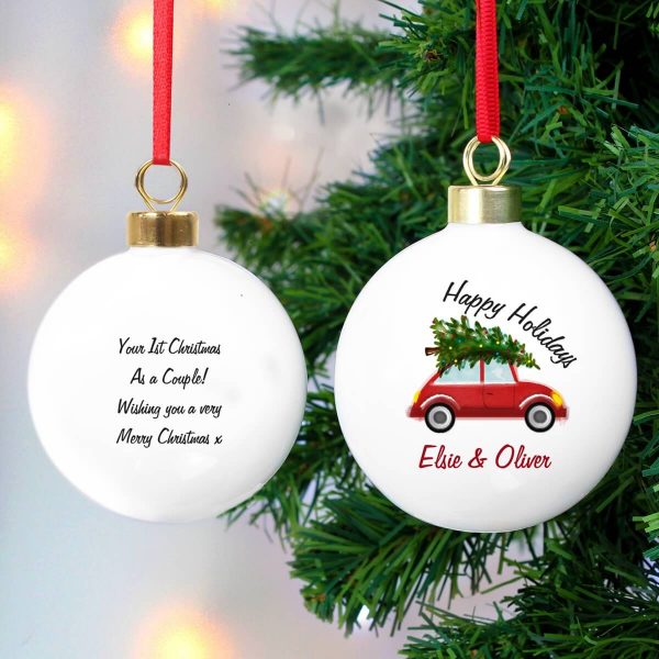 Personalised ‘Driving Home For Christmas’ Bauble