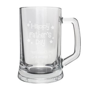 Personalised Happy Father’s Day Stars Pint Stern Tankard