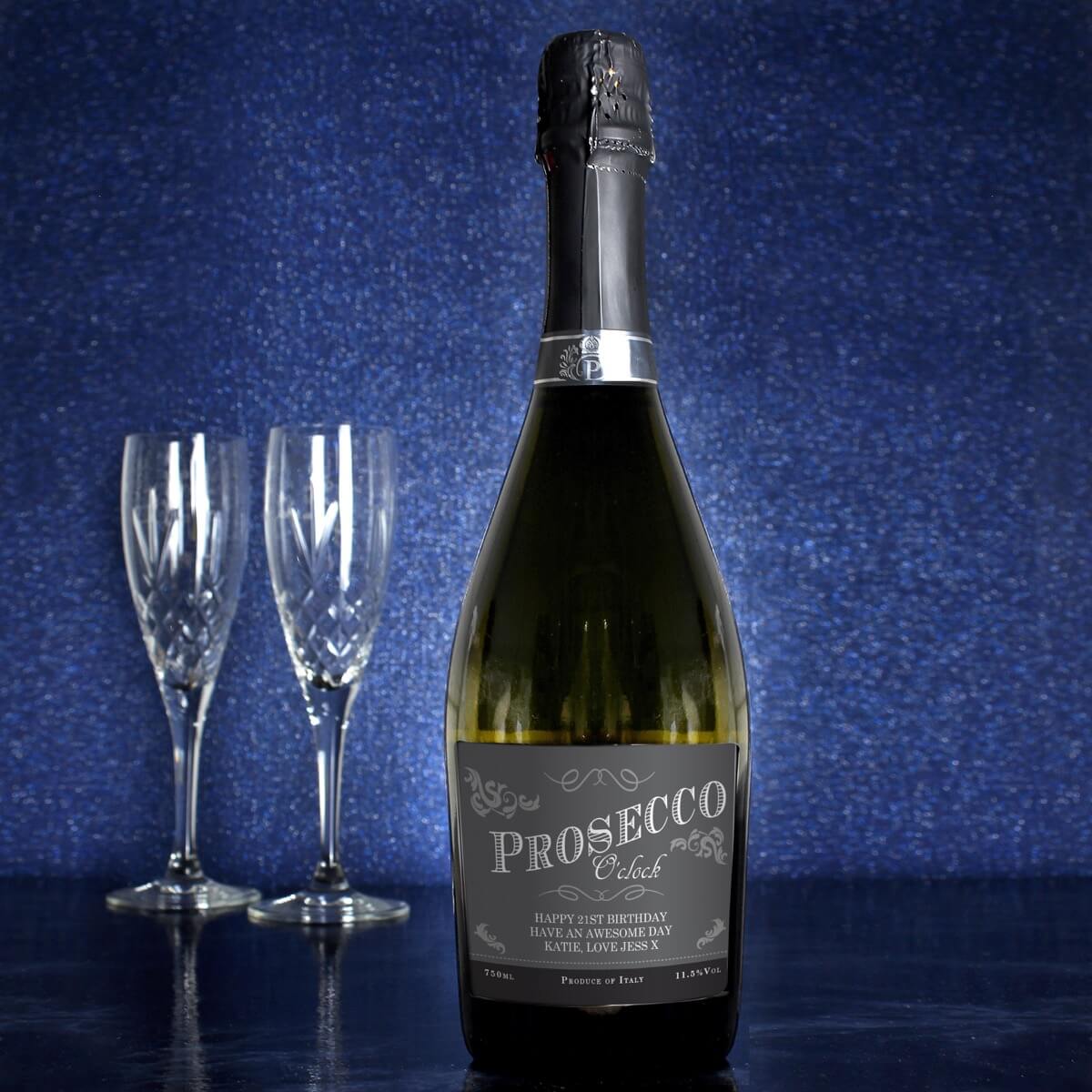 Personalised ‘Prosecco O’Clock’ Bottle of Prosecco