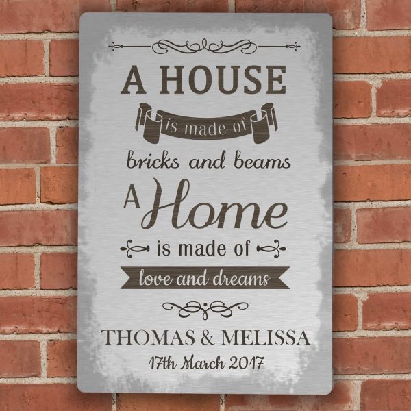 Personalised ‘A House Is Made Of…’ Metal Sign