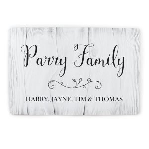 Personalised Hessian Elephant Twins Wooden Block Sign