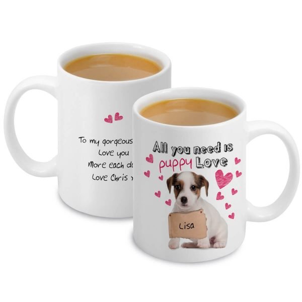 Personalised Puppy Love Mug