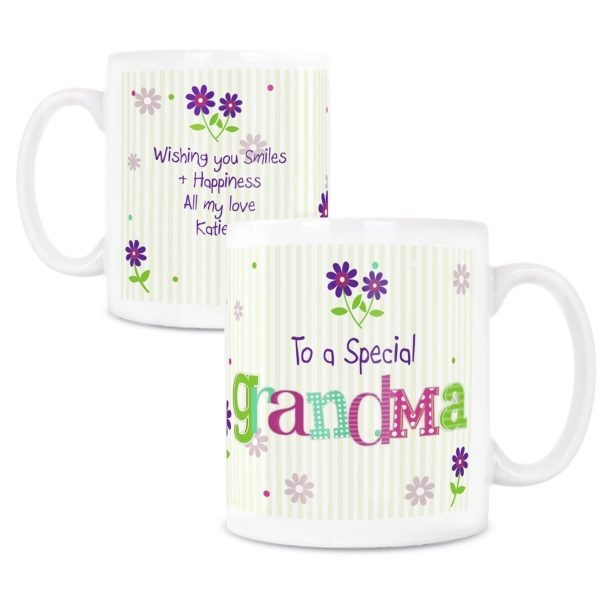 Personalised Patchwork Flowers Mug