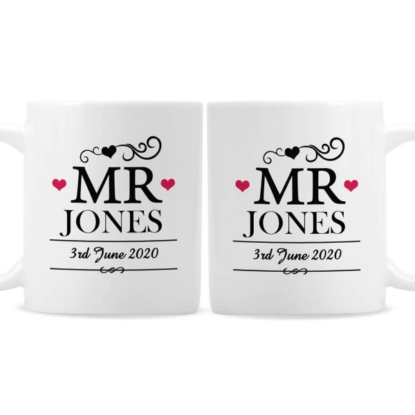 Personalised Mr & Mr Mug Set