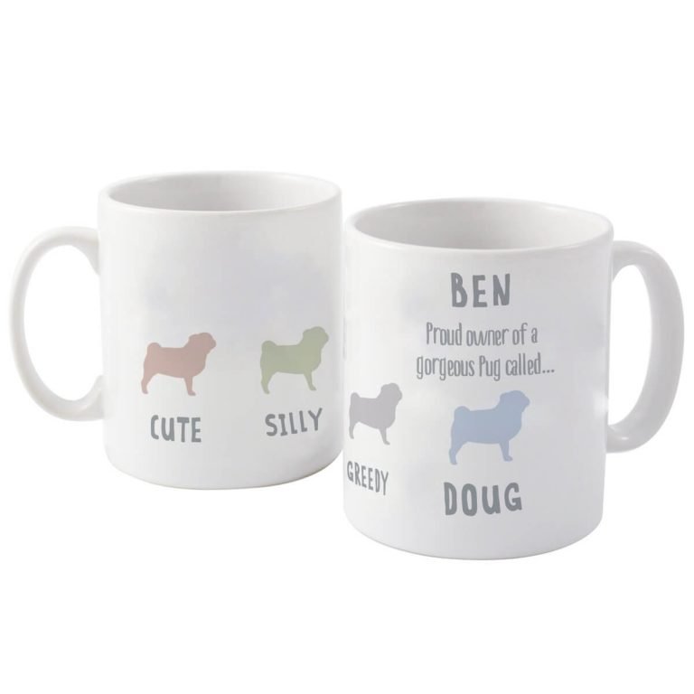 Personalised Pug Dog Breed Mug
