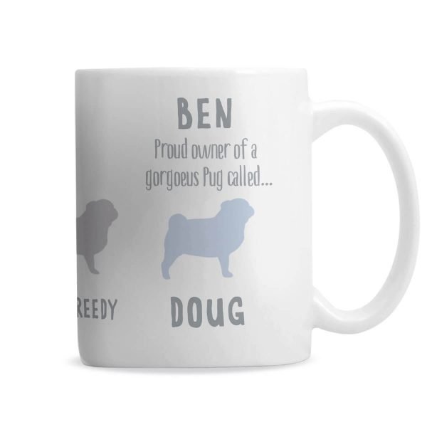 Personalised Pug Dog Breed Mug
