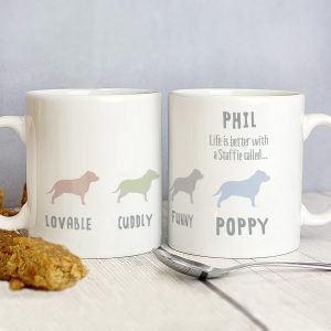 Personalised Staffordshire Bull Terrier Dog Breed Mug
