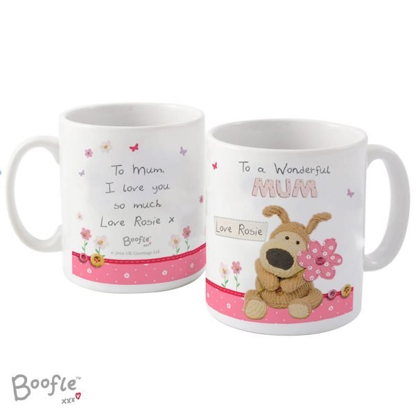 Personalised Boofle Flowers Mug