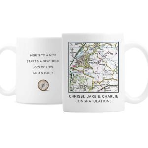 Personalised Initials Monogram White Travel Mug